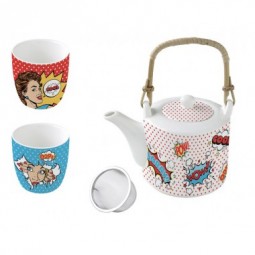 THEIERE PORCELAINE 60CL + 2...